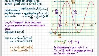 havo B 8.3 A - vwo B 8.2 D - Een formule van een sinusoïde opstellen