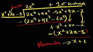 DIVIDING POLYNOMIALS BY LONG DIVISION METHOD