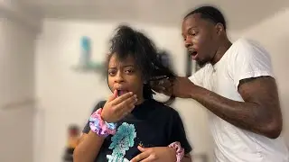 CUTTING MY GIRLFRIENDS HAIR PRANK *SHE FLIPPED OUT*