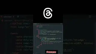 thresds logo in html css code 