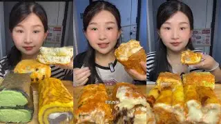 Asmr Challenge Cake 🍰🎂 Dessert 🎂 Chocolate 🍫 Tiramisu cheesecake Mochi #asmr #creamy #lavacake 