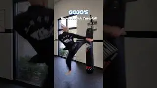 GOJO'S Tornado Kick Tutorial! #gojo #jujutsukaisen #taekwondo #shorts #viral #trending #martialarts