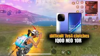   solo 🆚 squad clutches 💥  Different 1vs4 clutches iQOO Neo 10R 