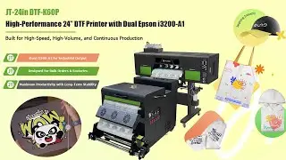 24-Inch DTF Printer with Dual Epson i3200 | High-Speed DTF Printing Solution