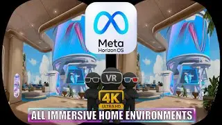 META QUEST HORIZON OS V81 [All Immersive Home Environments] YouTube 3D, SBS and Anaglyph