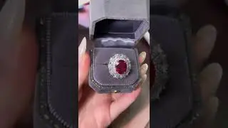 Pigeon blood lab grown ruby ring #ruby #rubyring #jewelrymaking #customjewelry #fyp #rubyjewelry