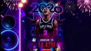 Starting off 2026 with new years keldon Johnson in NBA 2k mobile 