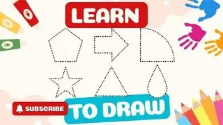 Learn Shapes with Drawing ✏️ | Easy Shape Drawing & Coloring for Kids