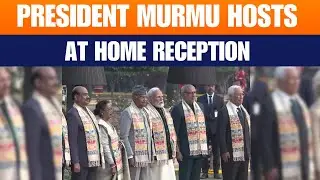 LIVE: President Murmu hosts 'at home ' reception at Rashtrapati Bhavan |PM Modi | Ursula Von | Costa