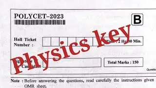 TS polycet 2024//2023 question paper key with analysis //physical science