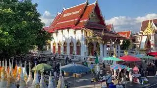Bangkok - Wat Noi Nang Hong with local neighborhood market #bangkok #thailand #wat #temple