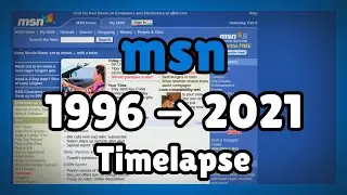 Timelapse of MSN Website from 1996 to 2021 | Evolution Of Internet Nostalgia