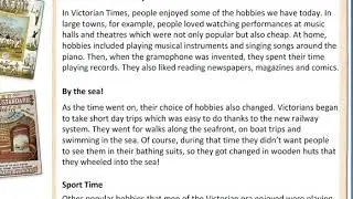 EXCEL 9 for Kaz  M1 WHAT DID THE VICTORIANS DO FOR FUN text