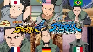 Comparación de doblaje Naruto Storm Connections(Jap,Ing,Bra,Fra,Ale,Lat)+Storm4 (Shikamaru)