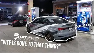 Тесты 900-сильного RS3 от Ratified Motorsport на улицах (GT500, EVO и другие модели)