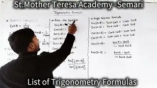 List of Trigonometry Formulas 