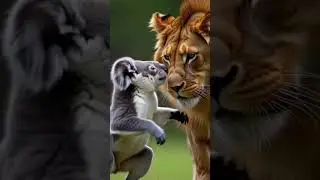 Animal hug, animal love 🧡🩵 #ai #animals #animallove #grokai #grok