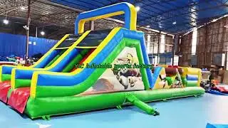 Bouncy Castle Inflatable Inflatable Obstacle Course Inflatable Playground with Slide Games for Kids