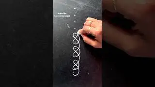 Easy border kolam #kolamdesign #rangolidesigns #muggulu #rangoli #border #borderkolam