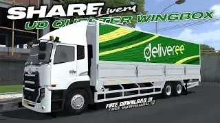 Share livery&PPL V2 || mod bussid truck ud quester wingbox Deliveree