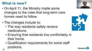 Resident Information Session: Ministry of Long-Term Care Update - Recent Regulation Changes