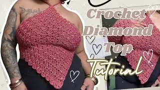 Crochet Diamond Top TUTORIAL | HopieDopeOfficial