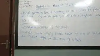 Class 9th Electropositive character of Metal and electronegative character of non metal.