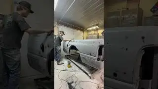 Ready to be one solid color again #build #truck #diy #dodge #restoration #cummins #diesel #bodywork