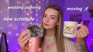 ASMR coffee & close whispers ☕️ life updates, upload schedule, mic brushing
