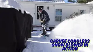 Garvee Cordless Snow Blower In Action
