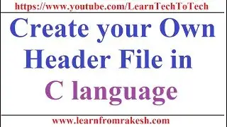 How to create your own header file and function