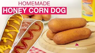 CORNDOG. Honey Corn Dog Recipe. Easy to Make - Homemade Cooking Recipe