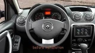 MEWANT---for Renault Duster Dokker Lodgy Logan Sandero Car Steering Wheel Cover Installation