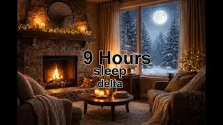 Fireplace with Delta Waves for Deep Sleep 🧠 | 09 Hours of Scientifically-Inspired Sleep Ambience