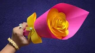 DIY Paper Flower Bouquet for Birthday Gift | Easy Handmade Gift Idea 