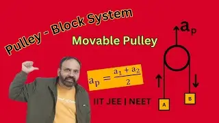 Movable Pulley -01| Pulley Block System | Constrained Motion | Dynamic Pulley | NLM 02 | JEE | NEET