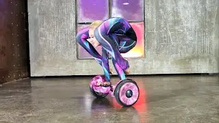 Contortion Training on a Hoverboard. Extreme Contortion. Flexshow.
