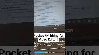 Pocket FM Video Editor Job!! 📸 New Work from Home Job #jobupdates #workfromhome