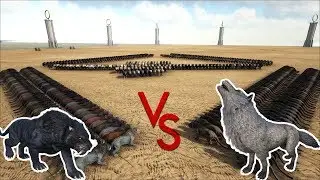 Sabertooth VS Direwolf || Ark Battle