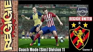 PES 2017 My Club Coach Mode Sim Division 11 #RegigieUnited Game 6