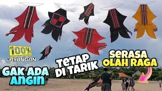 Serasa Olah Raga - Gak Ada Angin Layangan Bebean Kain Tetap Di Tarik Di Pantai Mertasari