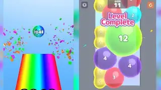 2048 | Melty Bubble healing puzzle vs Ball Merge 2048 gameplay #cutiepie22yt