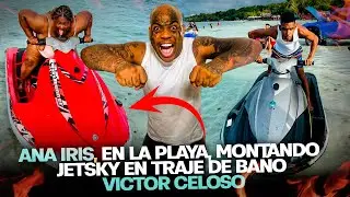 ANAIRI EN LA PLAYA MONTANDO JETSKY EN TRAJE DE BAÑO VICTOR CELOSO