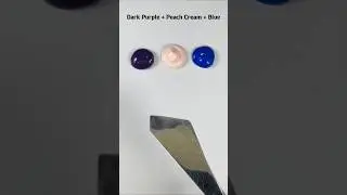 Peachy Cream: Dark Purple & Blue's Sweet Mix. #colormixing