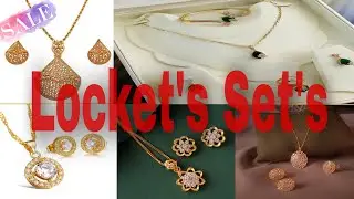 Beautiful stylish descent gold plated pendant set's designs || by @sabihasjewellery