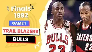 Portland Trail Blazers vs. Chicago Bulls, NBA Finals G1, Full Game, June 3, 1992