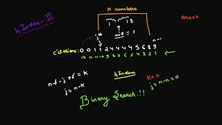 H-Index II | Problem 18 | O(log(N)) | June LeetCode Challenge