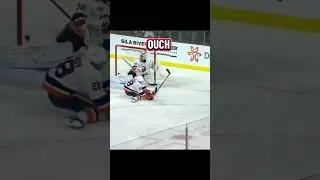 And the puck still goes in. Poor guy #hockeygoals #nyislanders #bloopers