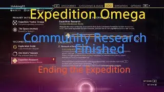 No Man's Sky Omega Expedition End, All Community Research Completed