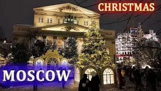 Moscow In Winter. Walk Through The Center In The Snow.